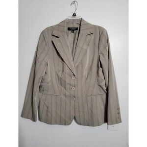 Signature By Larry Levine women Single Breasted 3 Button Suit Pant Brown Size 12